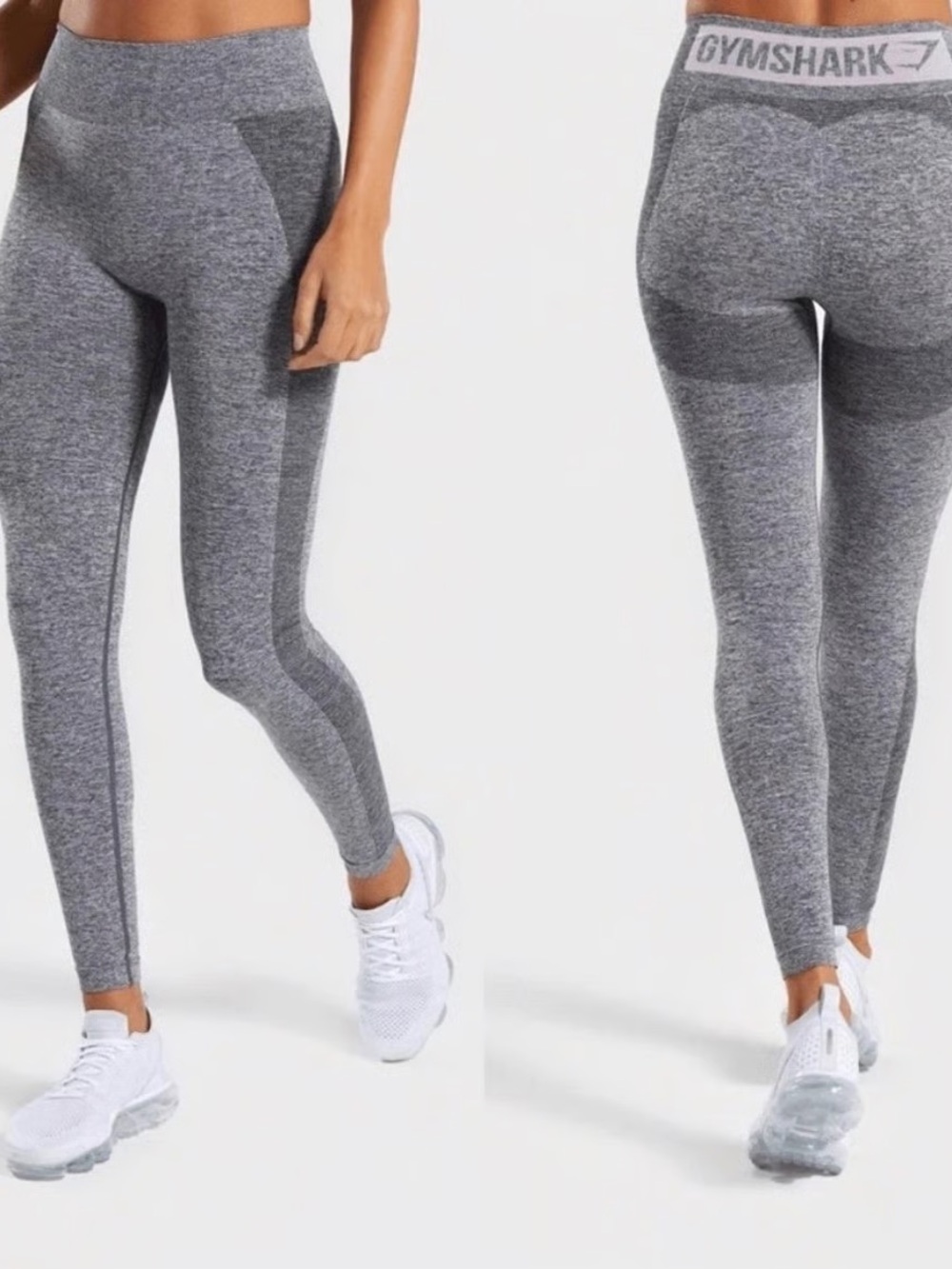 Gymshark Seamless High-Waist Leggings - Charcoal/Pastel Grape